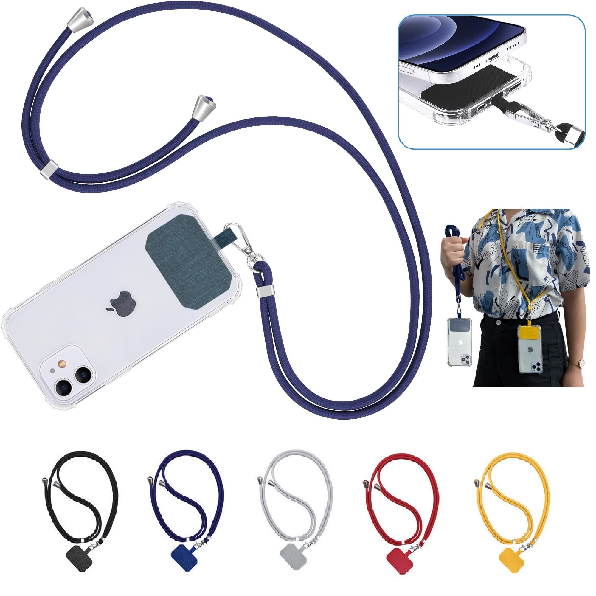 Lanière sangle Cordon Tour de Cou Universel pour téléphone – Mains Libres et Anti-Chute iPhone | Samsung