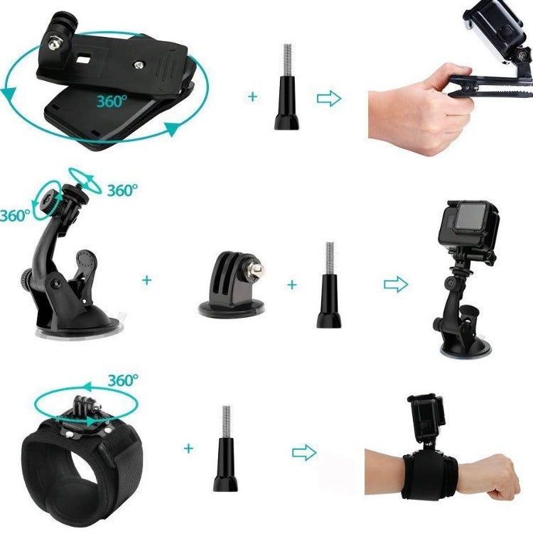 Pack d'accessoires pour caméra GoPro 12en1