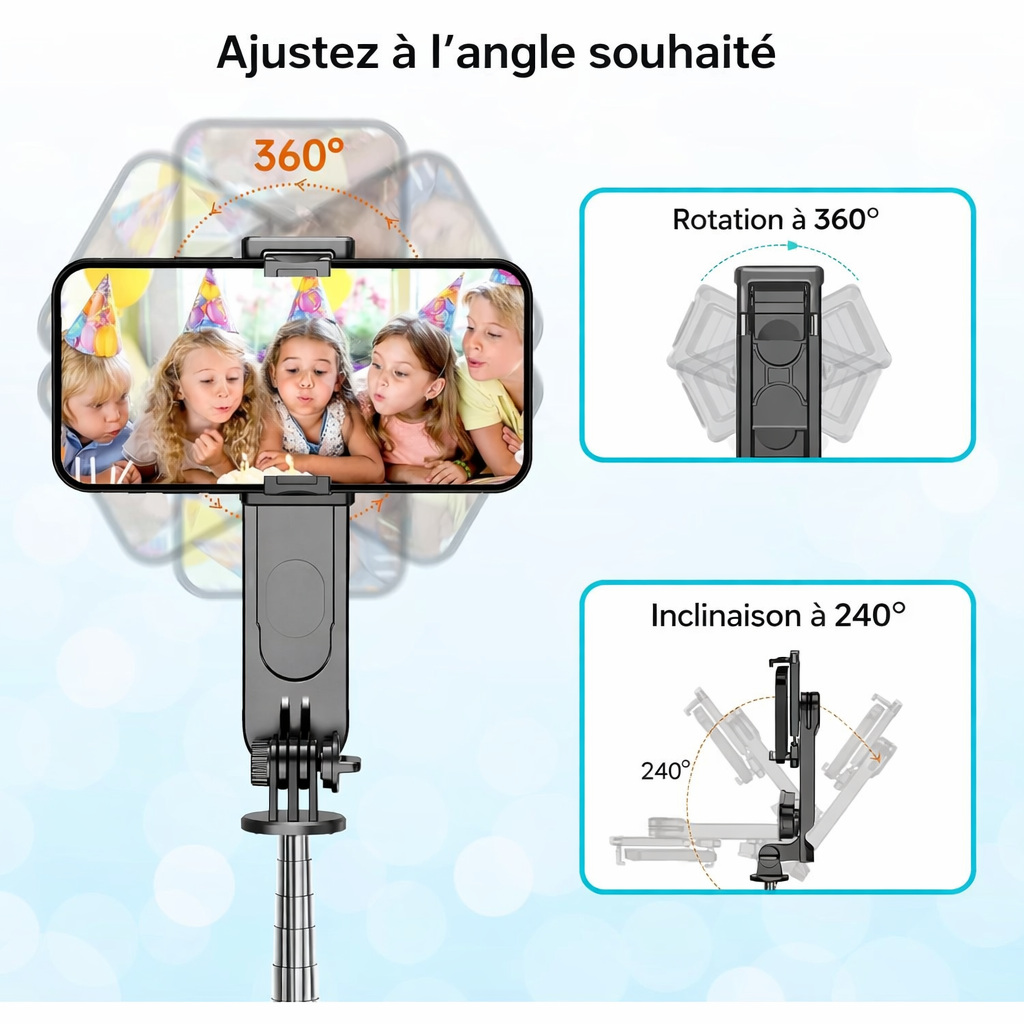 Perche à Selfie avec Trépied pour téléphone et GoPro