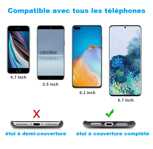 Lanière sangle Cordon Tour de Cou Universel pour téléphone – Mains Libres et Anti-Chute iPhone | Samsung