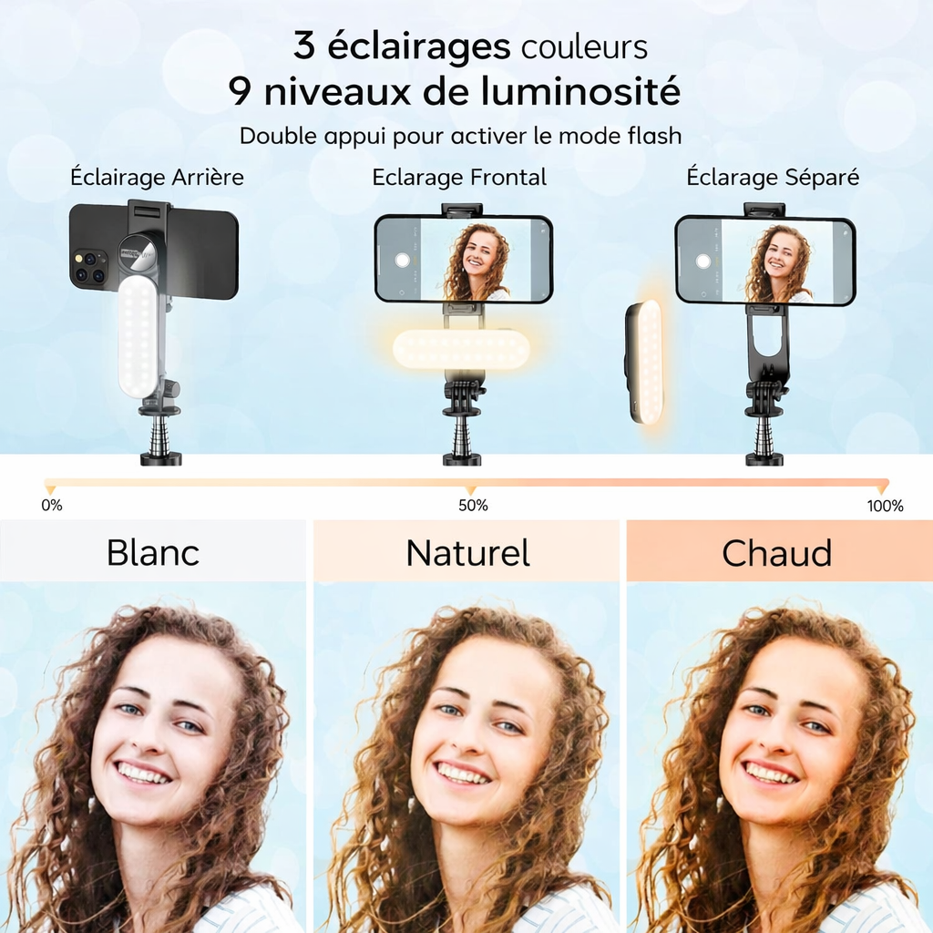 Perche à Selfie avec Trépied pour téléphone et GoPro