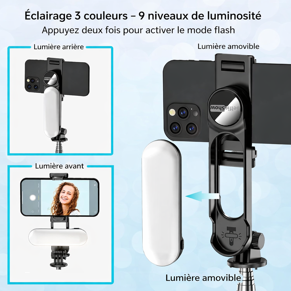 Perche à Selfie avec Trépied pour téléphone et GoPro