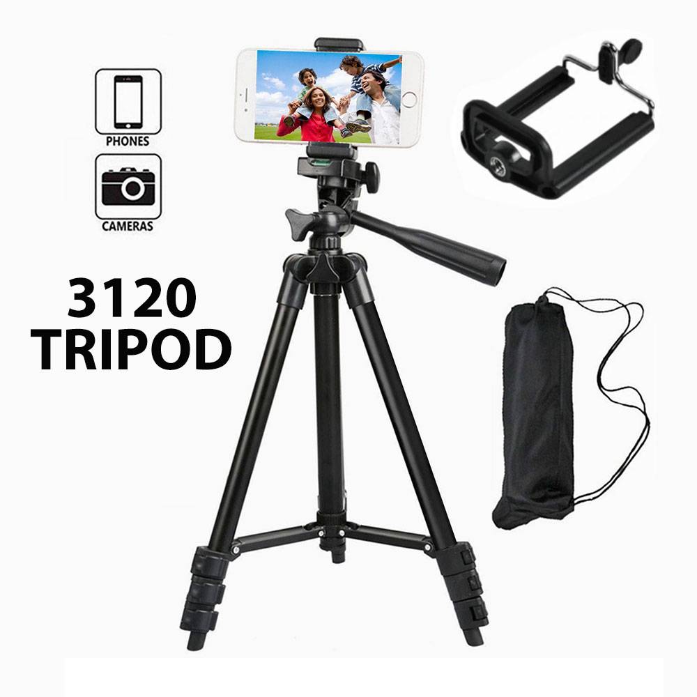 Trépied noir 3120 réglable 110 cm