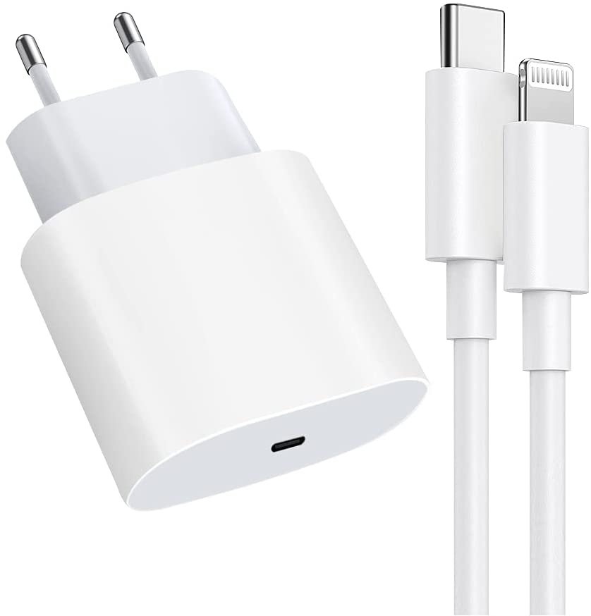 Chargeur pour Apple iPhone rapide 20W 3A USB TYPE C + câble Lightning  1m