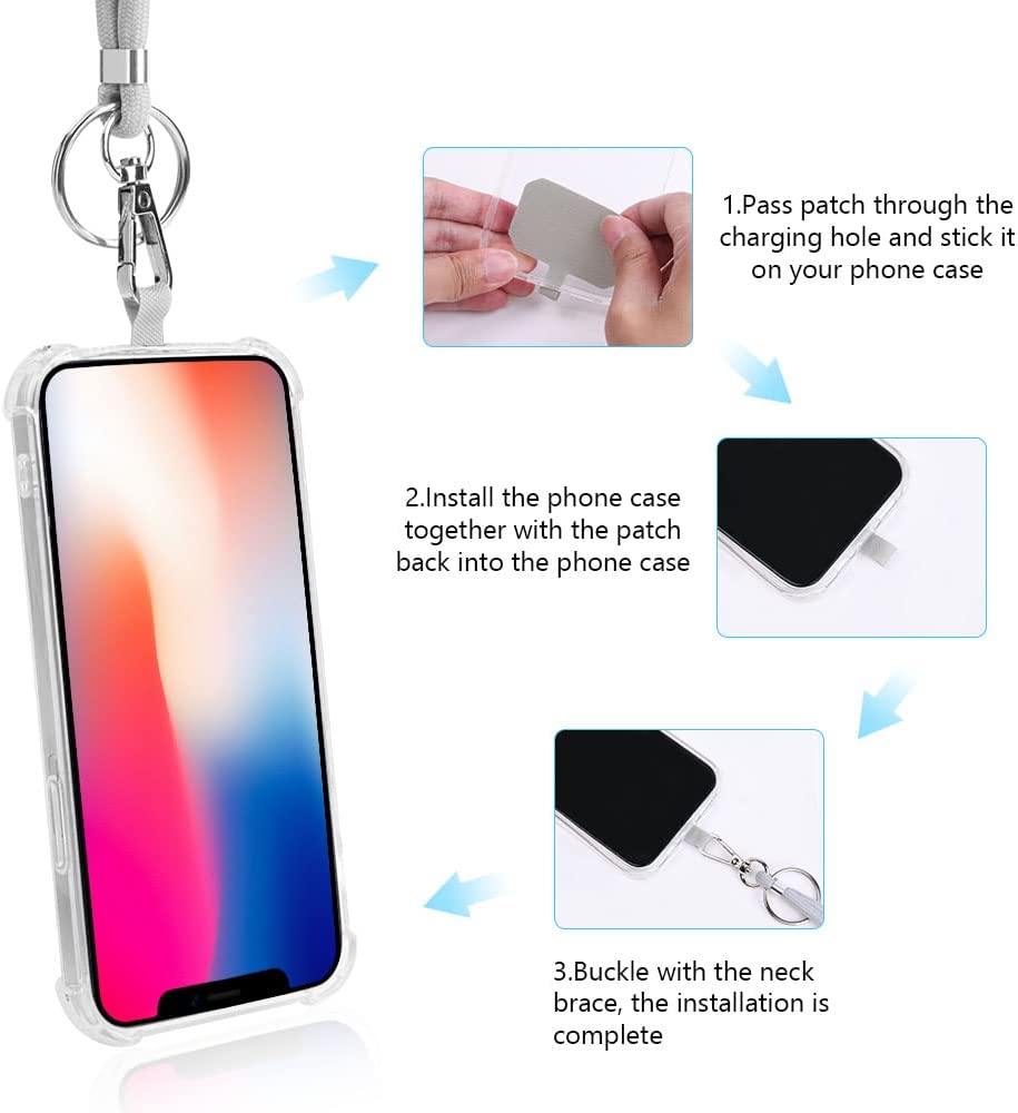 Lanière sangle Cordon Tour de Cou Universel pour téléphone – Mains Libres et Anti-Chute iPhone | Samsung