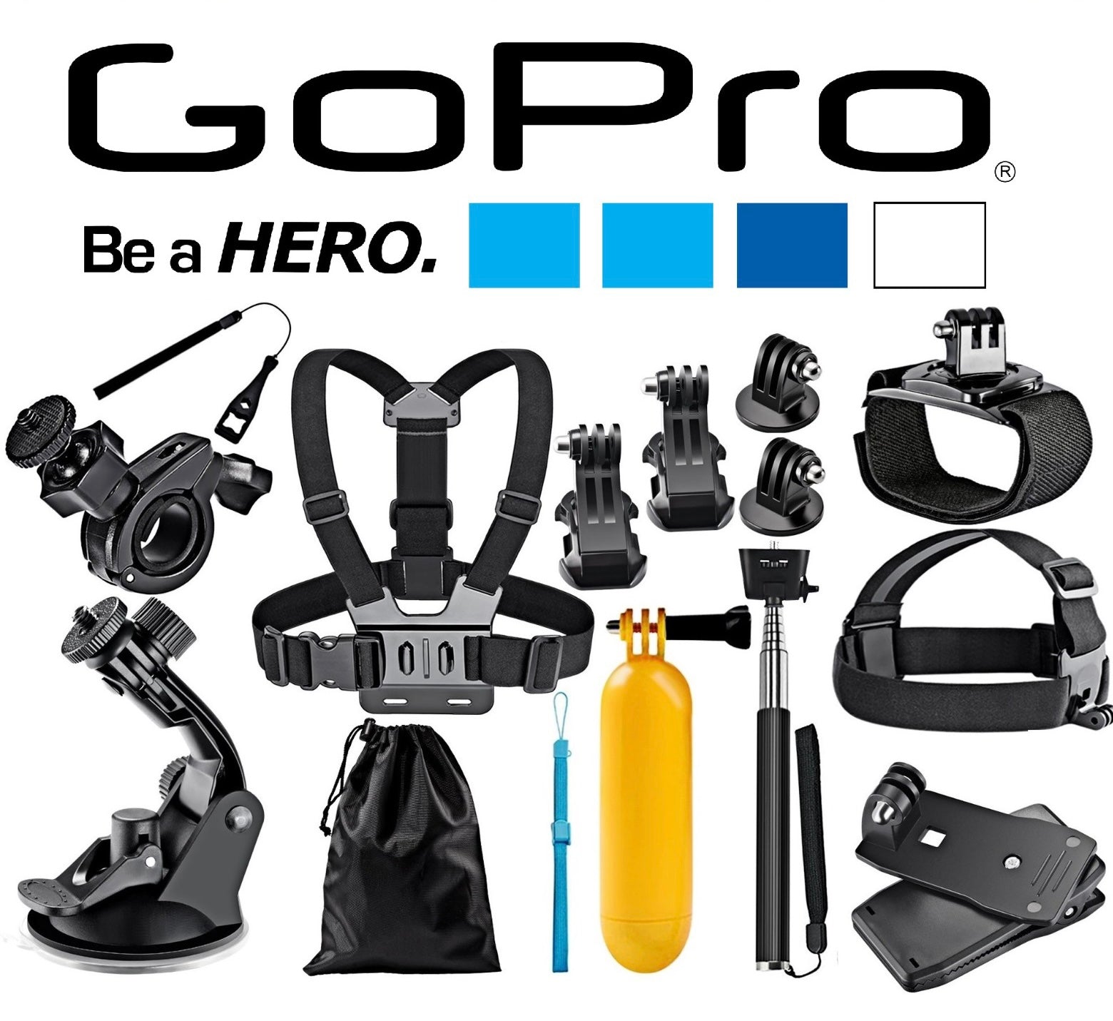 Pack d'accessoires pour caméra GoPro 12en1